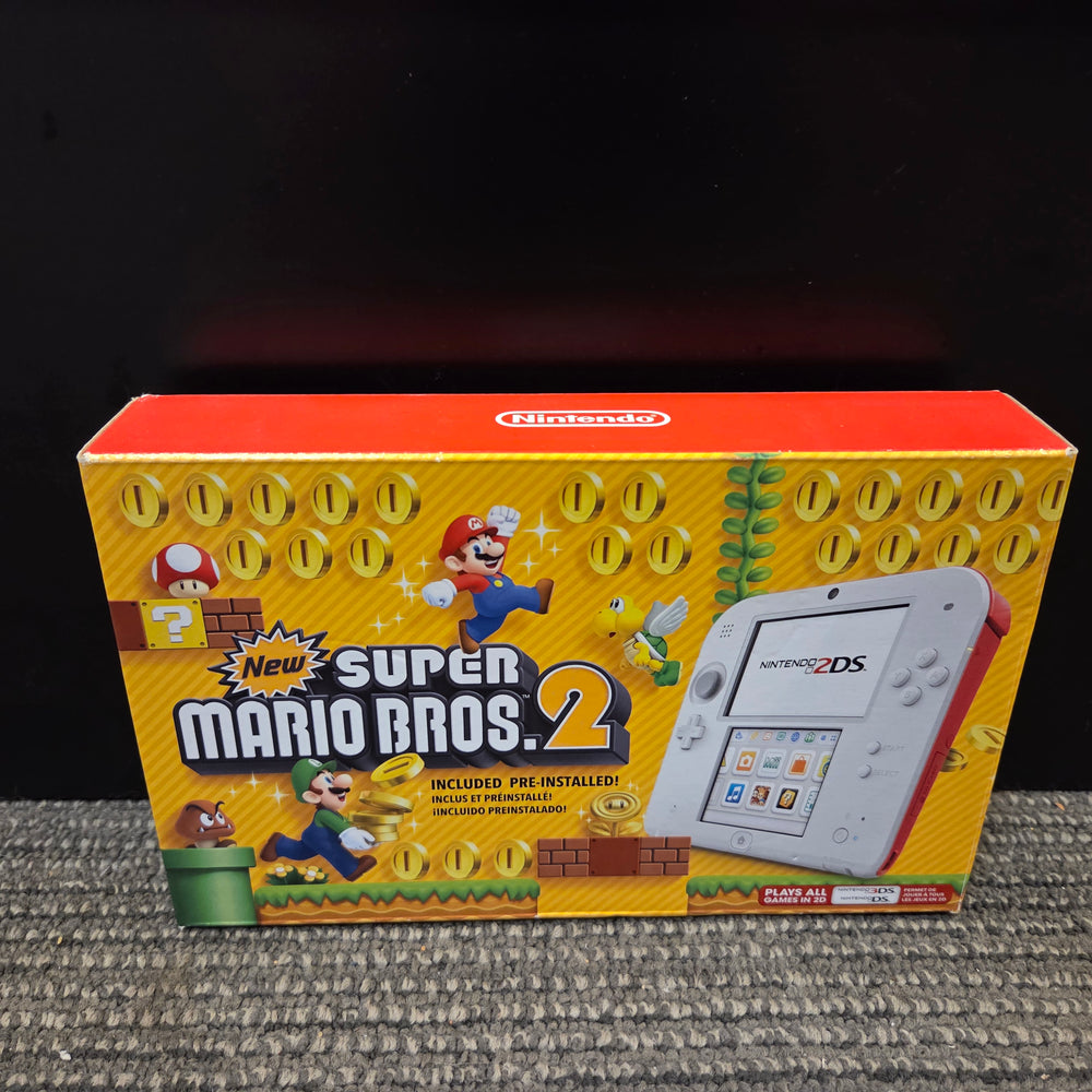 Nintendo 2DS Console NEW IN BOX *New Super Mario Bros 2 Special Edition* - WHITE & RED