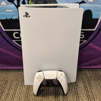 Playstation 5/PS5 Slim Console (Disc Edition) w/ Dualsense Controller, Power Cord, & HDMI Cable
