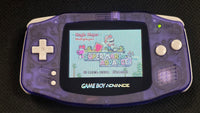 NINTENDO GAMEBOY ADVANCE (GBA) CONSOLE W/ AGS-101 SCREEN - PURPLE TRANSLUCENT
