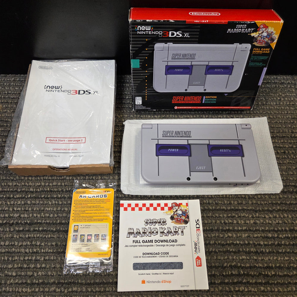 NINTENDO *NEW* 3DS XL CONSOLE - SUPER NINTENDO SPECIAL EDITION *LIKE NEW* {CIB} SNES