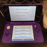 NINTENDO NEW 2DS XL CONSOLE PURPLE + SILVER [CIB] WITH STAND
