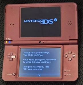 NINTENDO DSi XL CONSOLE - BURGUNDY/MAROON W/ CASE