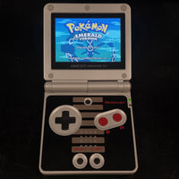 NINTENDO GBA SP CONSOLE AGS-101 BACKLIT (NES RESHELL)
