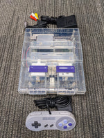 SNES Console Custom Clear - Super Nintendo Translucent
