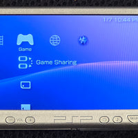SONY PSP (SILVER) CONSOLE {MODEL-2001} - 4GB MEMORY STICK