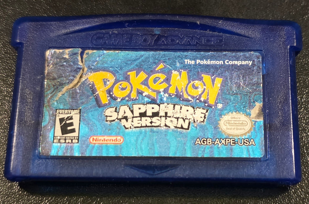 GBA - Pokemon Sapphire *New Battery* AUTHENTIC! [DAMAGED LABEL]