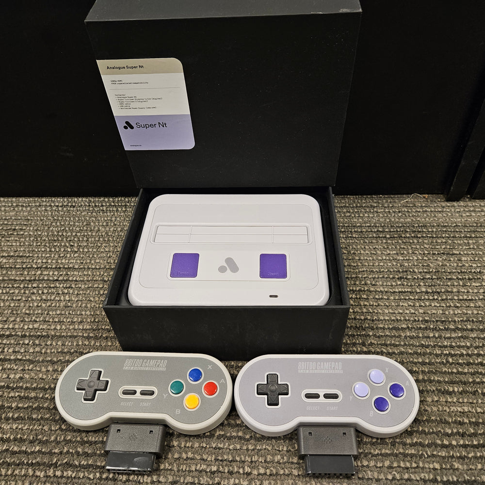 Analogue Super Nt w/ Two 8BitDo Wireless Controllers - Console Complete In Box! *Amazing Condition!* (Plays SNES Games)