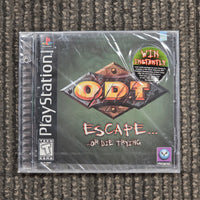 PLAYSTATION - ODT ESCAPE OR DIE TRYING [SEALED / NEW] *PUNCH HOLE ON SPINE INDICATES EMPLOYEE / PROMOTIONAL GAME*
