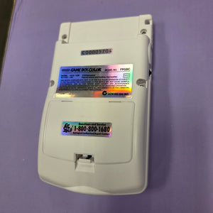 NINTENDO GAMEBOY COLOR CONSOLE - MODDED WITH FUNNY PLAYING IPS LARGE SCREEN AND USB-C CHARGING PORT - WHITE
