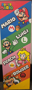 Mario, Luigi, Peach, & Bowser Canvas 36" by 12"