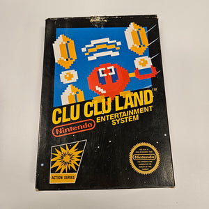 NES - Clu Clu Land {CIB} (Matte Sticker Seal, 5 Screw)