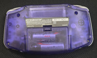 NINTENDO GAMEBOY ADVANCE (GBA) CONSOLE W/ AGS-101 SCREEN - PURPLE TRANSLUCENT
