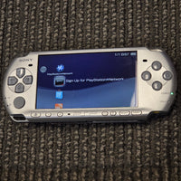 SONY PSP (MYSTIC SILVER) CONSOLE {MODEL-3000} *UMD REGION FREE FOR MOVIES & GAMES*
