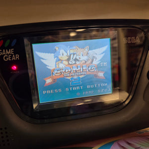 Sega Game Gear Console (New Caps + Glass Screen Cover) - GameGear *Beautiful Condition*