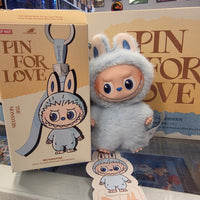 OFFICIAL/AUTHENTIC LABUBU BY POPMART PIN FOR LOVE - LETTER "D" (1 OPENED BOX, 1 CARD, 1 LABUBU)