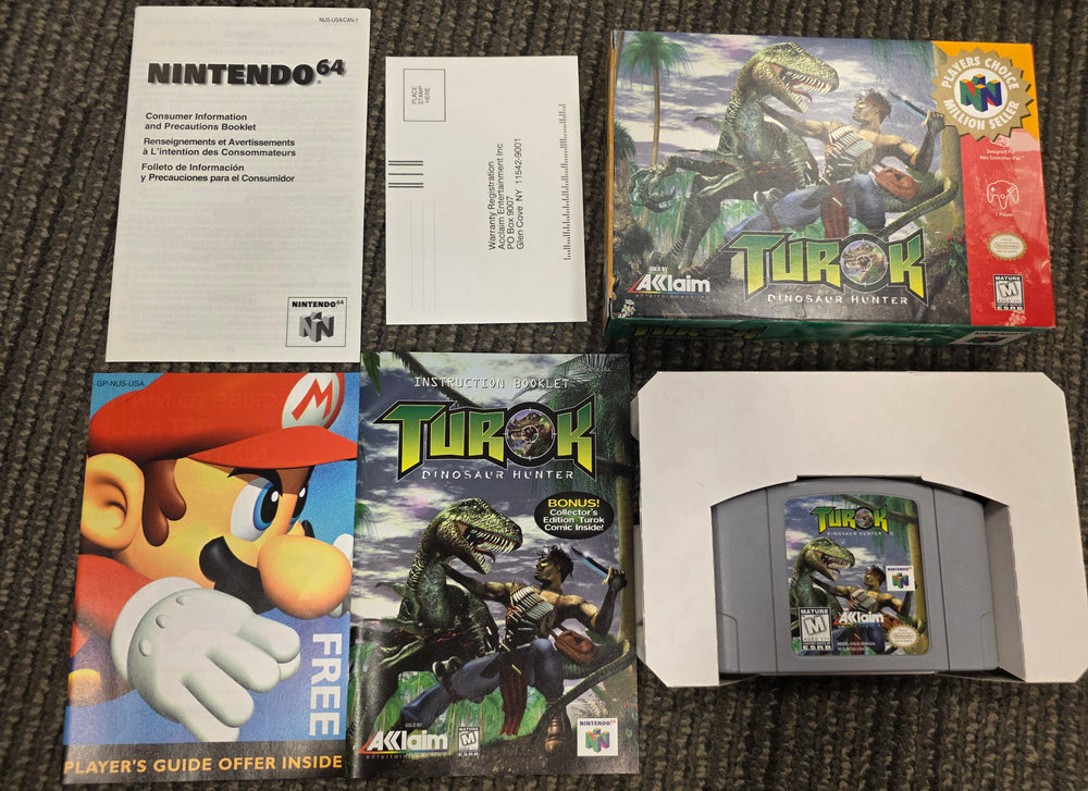 N64 - TUROK DINORSAUR HUNTER (PLAYER'S CHOICE) {CIB}