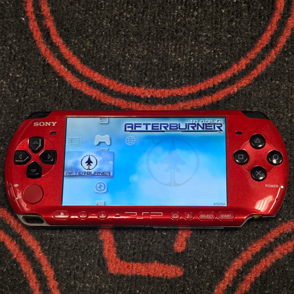 SONY PSP (RED & BLACK) CONSOLE {MODEL-3000} INCLUDES MICRO SD ADAPTER MEMORY STICK PRO DUO