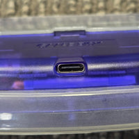 NINTENDO GAMEBOY ADVANCE CONSOLE - BACKLIT IPS SCREEN (TRANSLUCENT PURPLE) GBA *AMAZING CONDITION*
