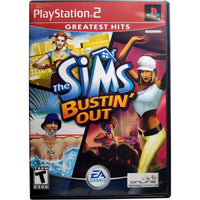 Playstation 2 - The Sims Bustin' Out [NO MANUAL, GREATEST HITS, COVERART HAS MOISTURE DAMAGE]
