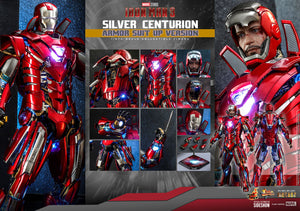 Sideshow Hot Toys Iron Man 3 Silver Centurian (Armor Suit Up Version)