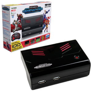 Retro-Bit Generations - Plug and Play Game Console Red/Black Over 90+ Retro Games