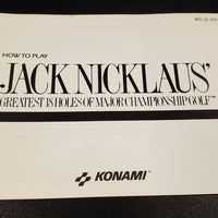 NES Manuals - Jack Nicklaus' Greatest 18 Holes of Major Championship Golf