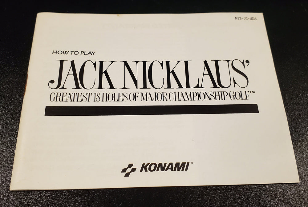 NES Manuals - Jack Nicklaus' Greatest 18 Holes of Major Championship Golf