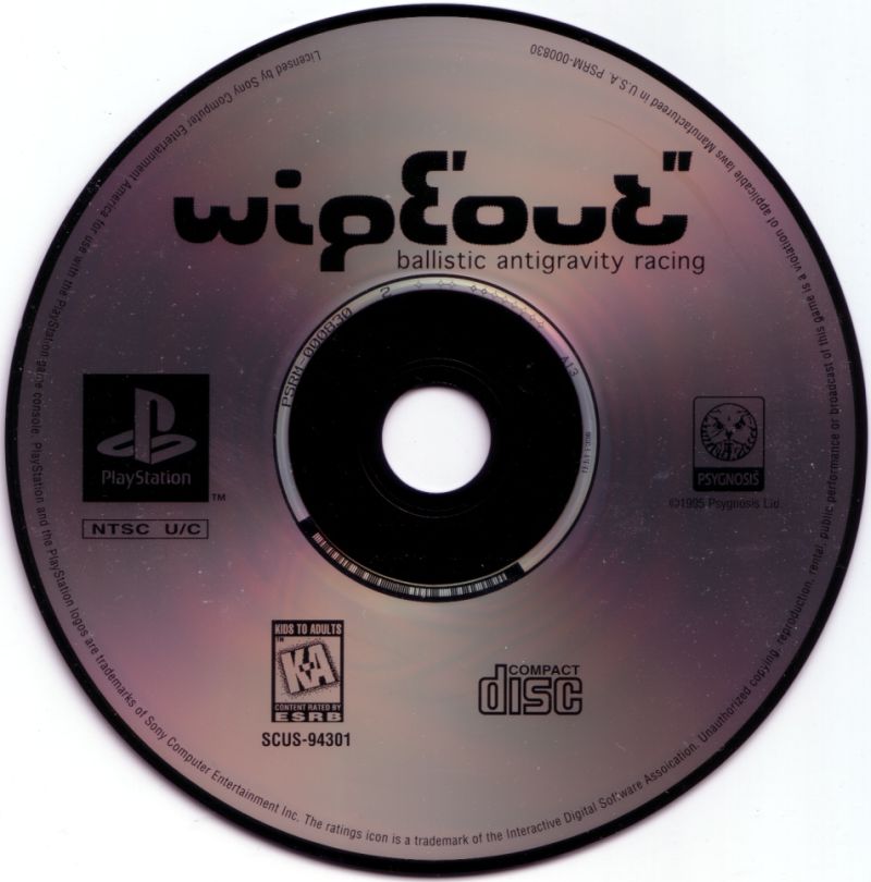 PLAYSTATION - Wipeout {DISC ONLY}