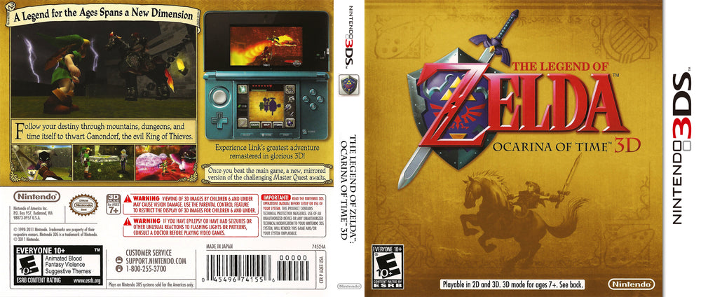 3DS - Legend of Zelda Ocarina of Time 3D {CIB}