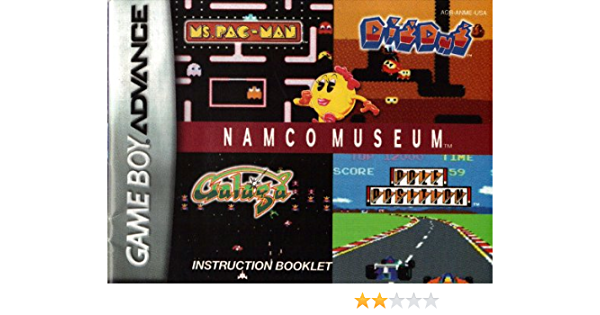 GameBoy Advance Manuals - Namco Museum