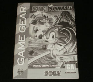 Game Gear Manuals - Sonic Spinball