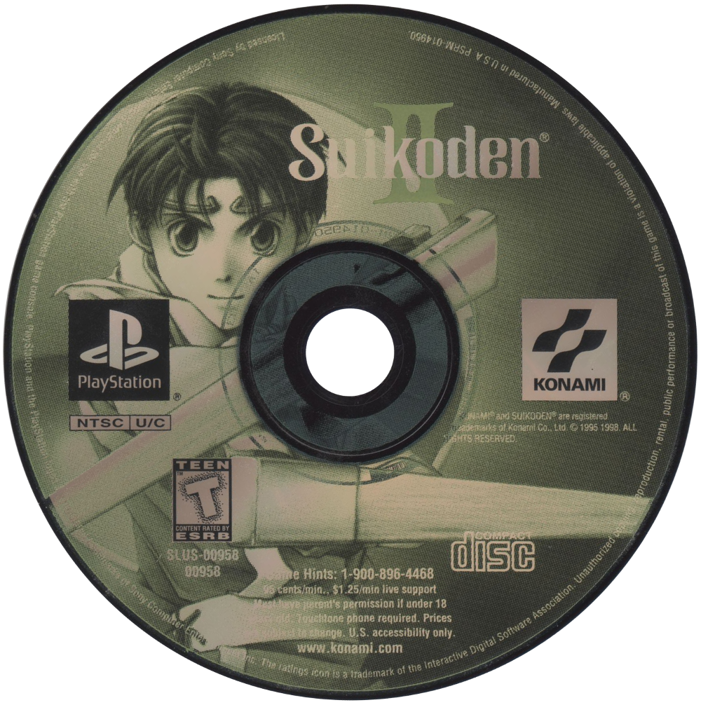 Suikoden II hotsell For Playstation 1 disc only