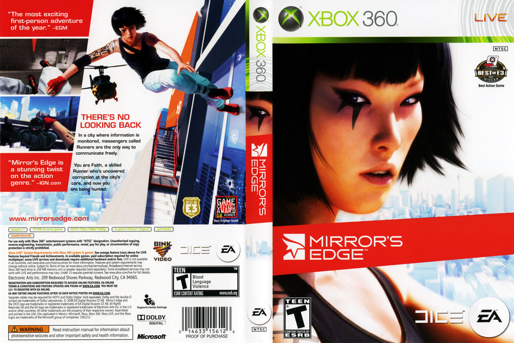 Xbox 360 - Mirror's Edge {CIB}