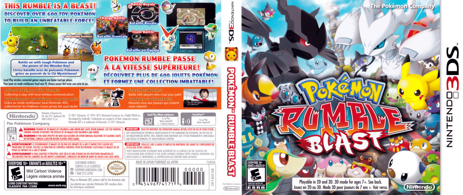 Pokemon Rumble Blast (Nintendo 3DS, 2011)- online USA Version