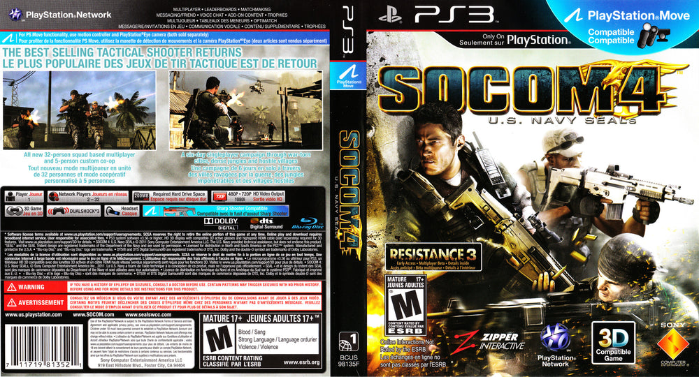 Playstation 3 - SOCOM 4 US Navy Seals