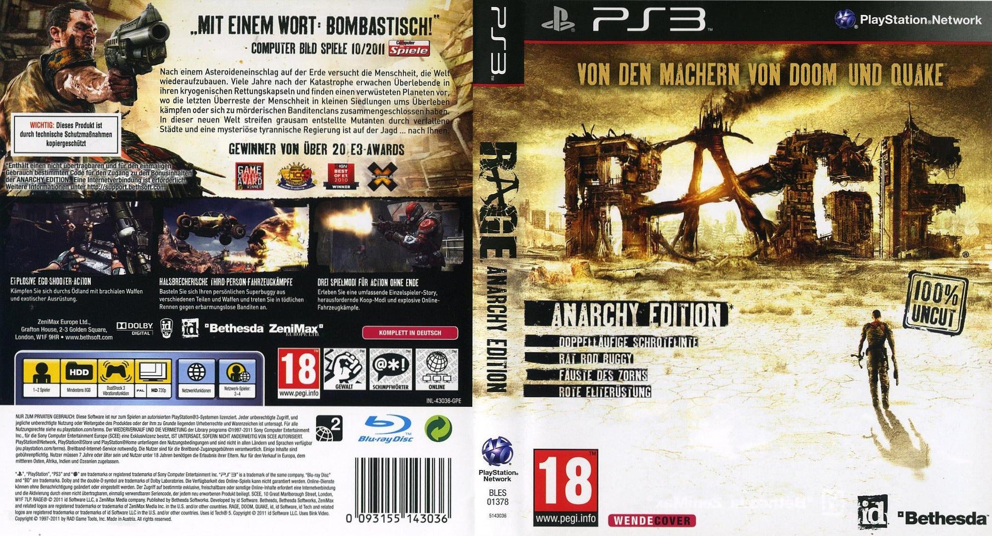 [ベセスダ]Bethesda Rage Playstation 3 Greatest Hits 093155117471 [並行輸入品] Amazon.com: Rage - Playstation 3 : Bethesda Softworks Inc