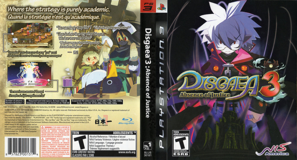 PS3 - Disgaea 3: Absence of Justice [COMPLETE]