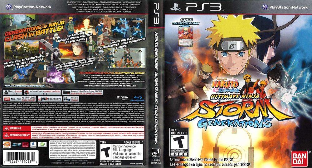 Playstation 3 - Naurto Shippuden Ultimate Ninja Storm Generations