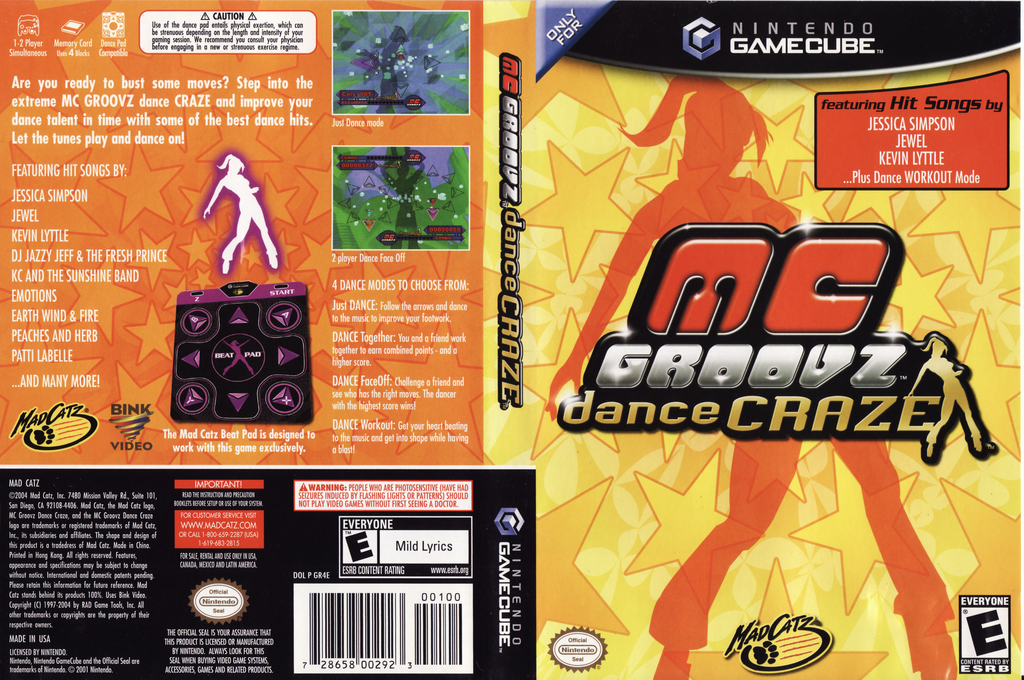 Gamecube - MC Groovz Dance Craze {DISC AND MANUAL ONLY} | Steel