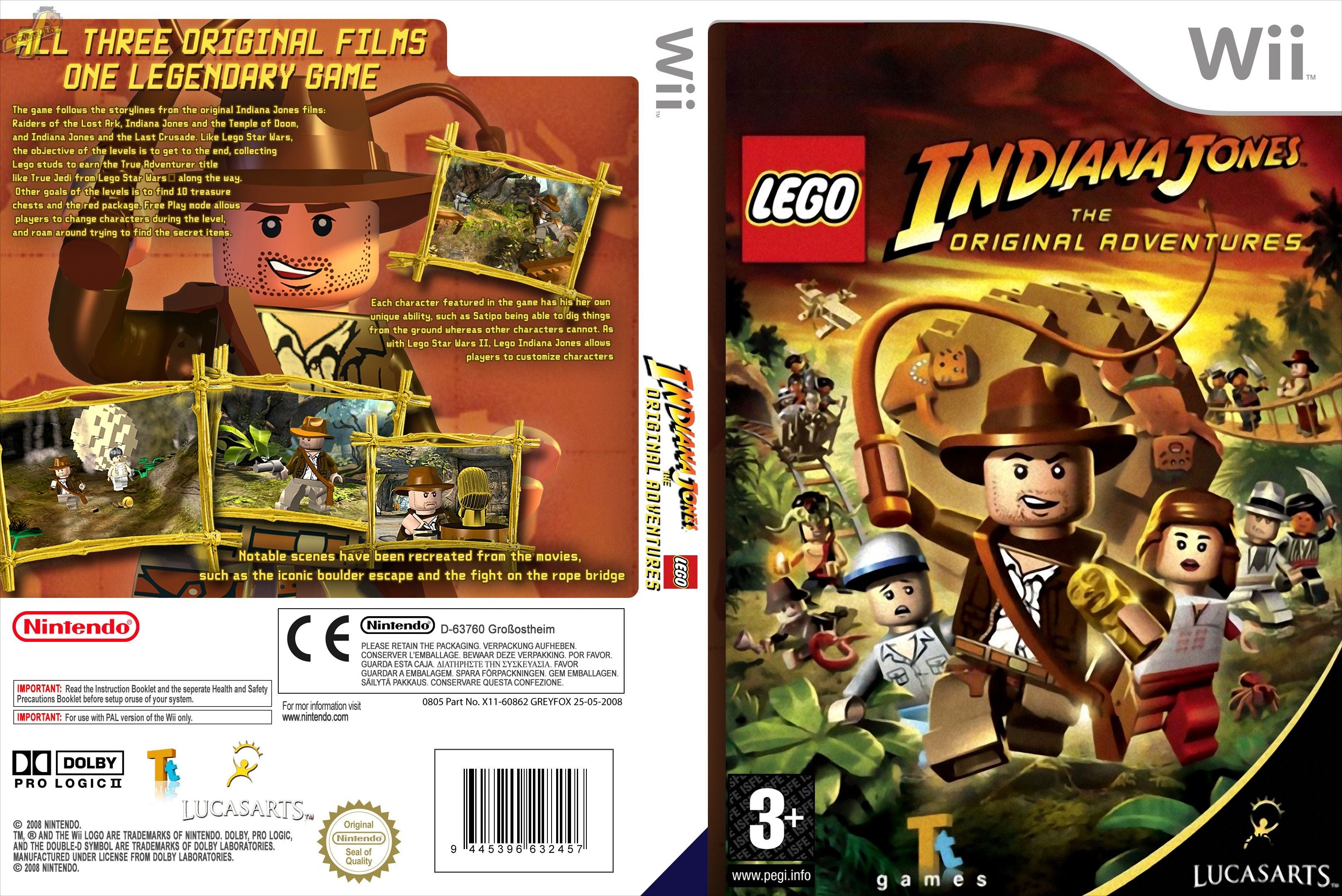 Wii LEGO Indiana Jones the Original Adventures NO MANUAL