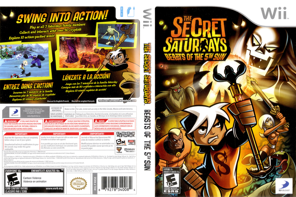 Wii - The Secret Saturdays Beasts of the 5th Sun {CIB}
