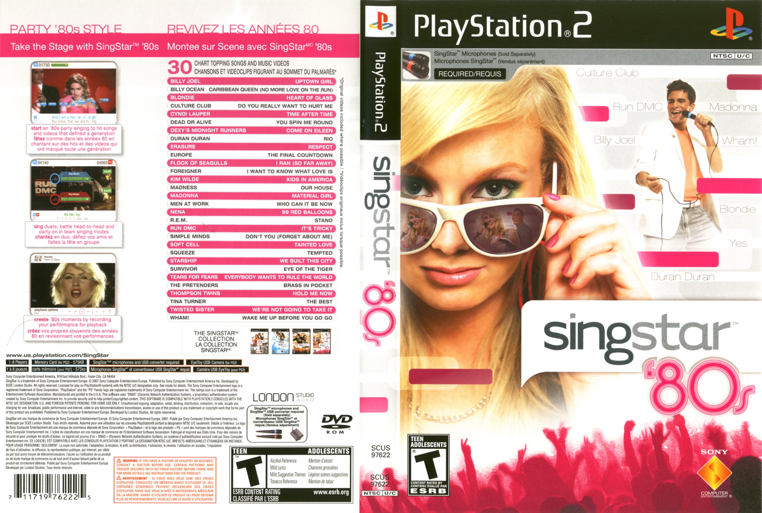 SingStar 80's Bundle (Includes 2 Microphones) - PlayStation 2