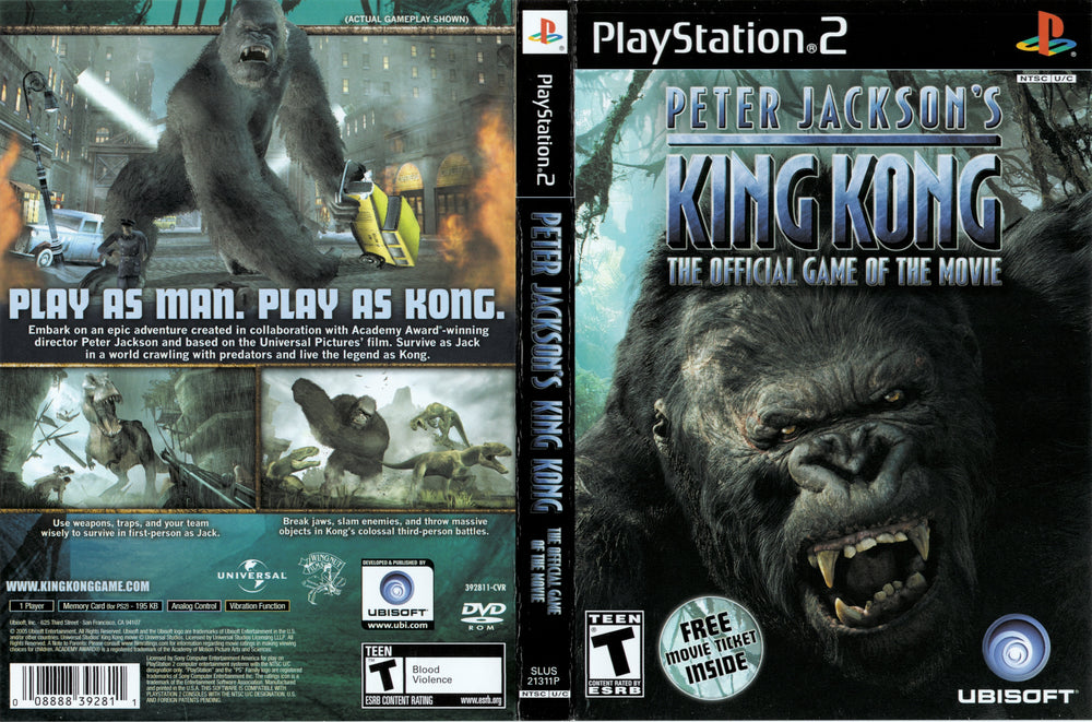Playstation 2 - Peter Jackson's King Kong [NO MANUAL]