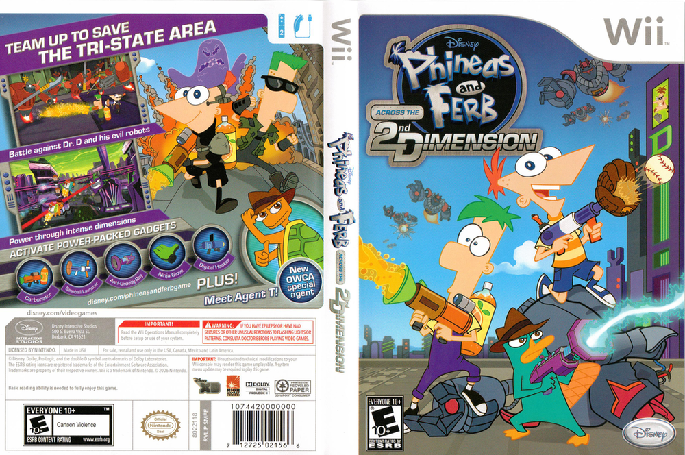 Wii - Phineas and Ferb Across the 2nd Dimension {CIB}