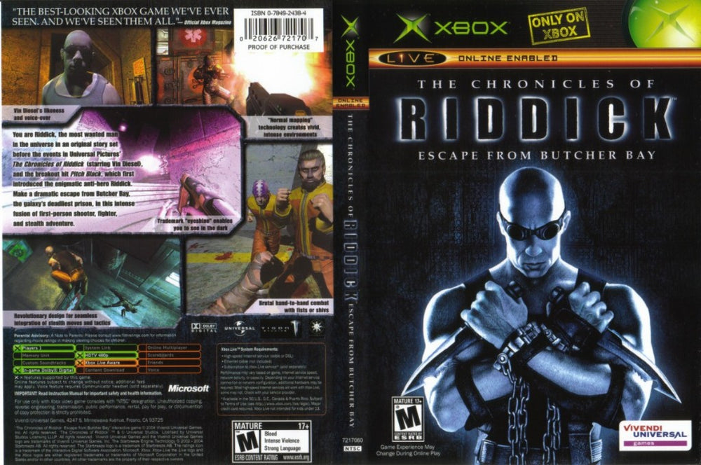XBOX - The Chronicles of Riddick: Escape from Butcher Bay