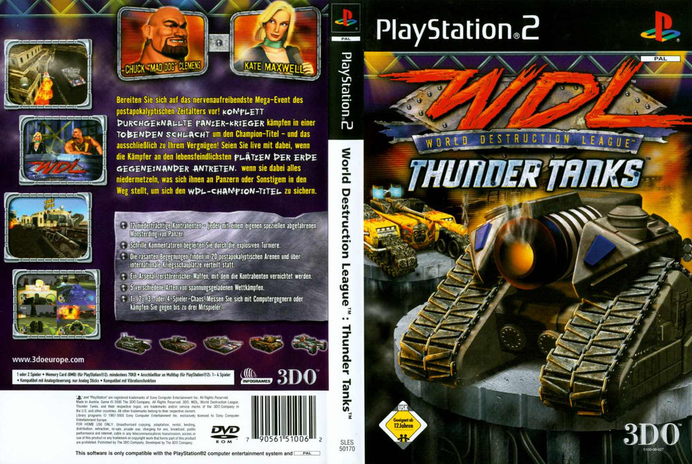 Playstation 2 - World Destruction League Thunder Tanks