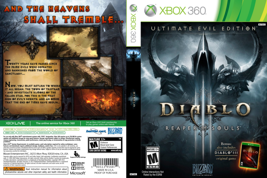 Xbox 360 - Diablo 3 Reaper of Souls Ultimate Evil Edition