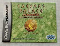 GameBoy Advance Manuals - Caesars Palace Advance: Millenium Gold Edition