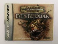 GameBoy Advance Manuals - D&D Eye of the Beholder