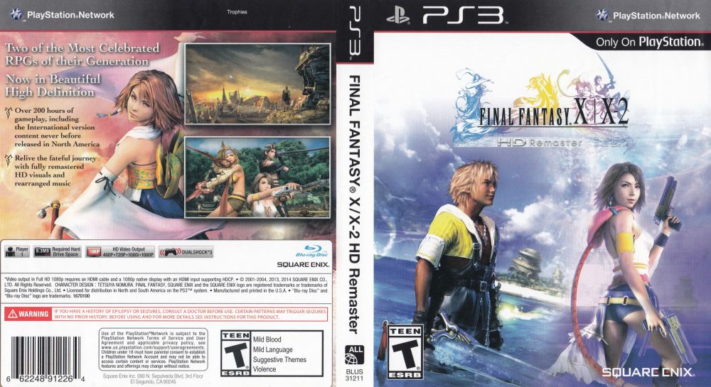 Final Fantasy X, X-2, XII Collectors Edition, XIII PS2 and PS3